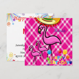 Invitación de Tarjeta de Cumpleaños Flamenco
