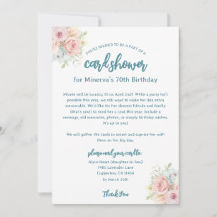 Invitación de Tarjeta de Cumpleaños Número 70 por