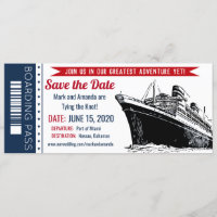 Invitación de Tarjeta de Embarque de Crucero para