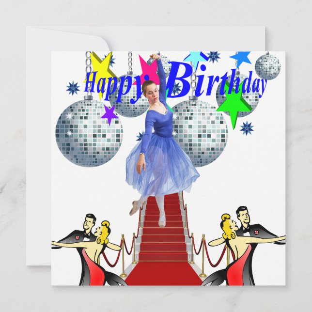 Invitación de Tarjeta de Feliz Cumpleaños (Anverso)