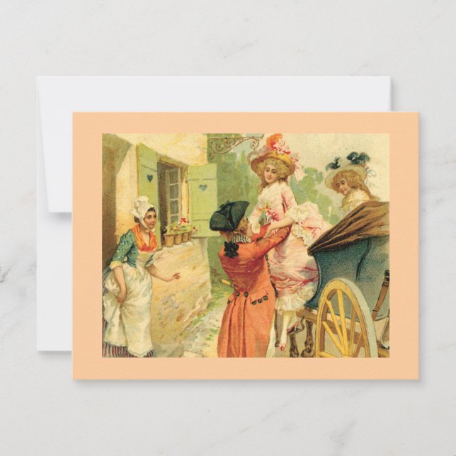 Invitación de Tarjeta de Fiesta de Estilo Antiguo  (Anverso)