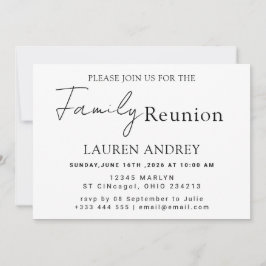 Invitación de Tarjeta de Fiesta de Reunión Familia