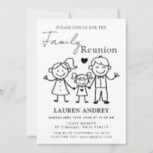 Invitación de Tarjeta de Fiesta de Reunión Familia