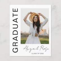 Invitación de tarjeta de fotografía vertical moder