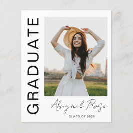 Invitación de tarjeta de fotografía vertical moder