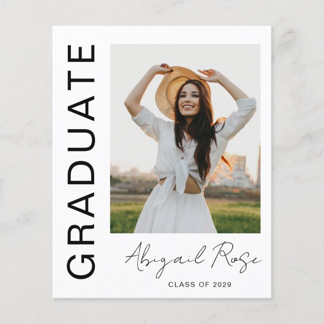 Invitación de tarjeta de fotografía vertical moder (Anverso)