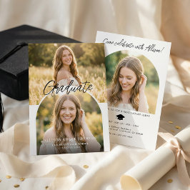 Invitación de Tarjeta de Graduación con Foto de Ar
