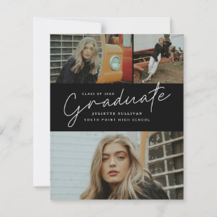 Invitación de Tarjeta de Graduación con Foto de Pr