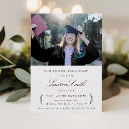 Invitación de Tarjeta de Graduación de Fiesta Simp