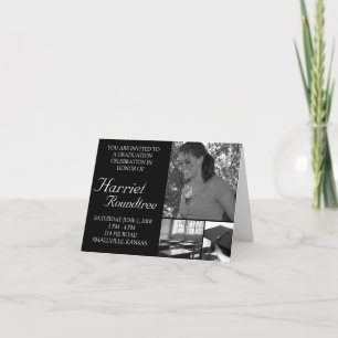 Invitación de tarjeta de graduación de fotografía