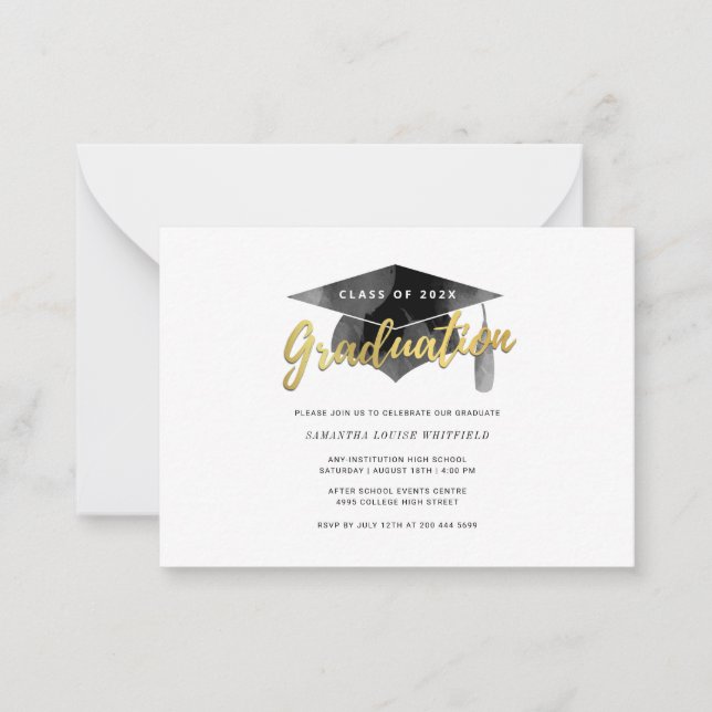 Invitación de Tarjeta de Graduación Simple 2026 (Anverso)