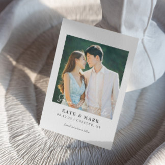 Invitación de tarjeta de guardar la boda I Boda el