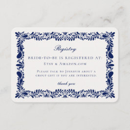 Invitación de tarjeta de registro de mosaico de Ta