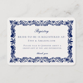 Invitación de tarjeta de registro de mosaico de Ta