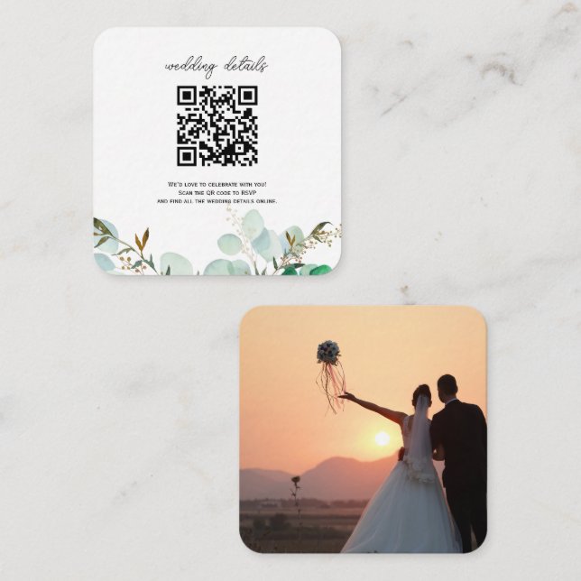 Invitación de Tarjeta de Respuesta con Código QR d (Anverso / Reverso)