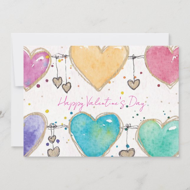 Invitación de Tarjeta de San Valentín con Corazone (Anverso)