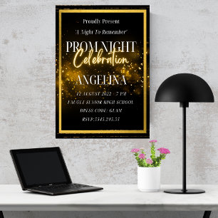 invitación de tarjeta de selestación nocturna de p