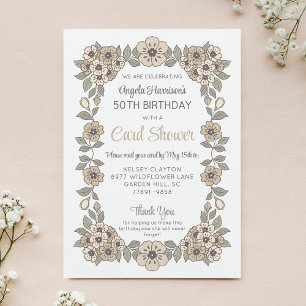 Invitación de Tarjeta Floral de Naturaleza para Cu