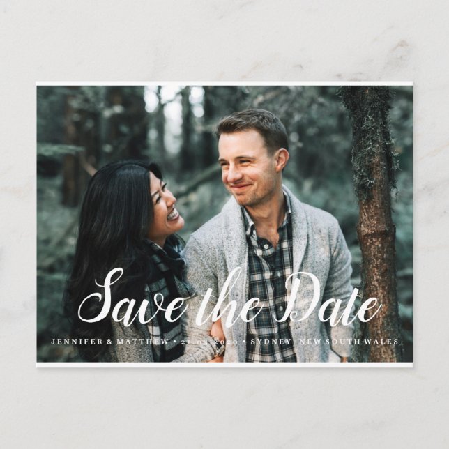 Invitación de Tarjeta Fotográfica Save the Date (Anverso)