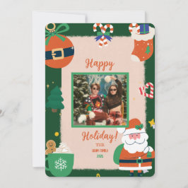 Invitación de tarjeta navideña de festividad con f