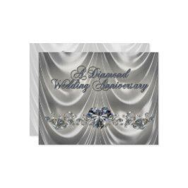 Invitación de tarjeta para 60 aniversario de bodas