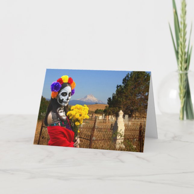 Invitación de Tarjeta para la Fiesta de La Catrina (Anverso)