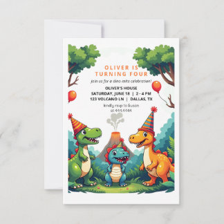 Invitación de Tarjeta Plana para Fiesta de Cumplea