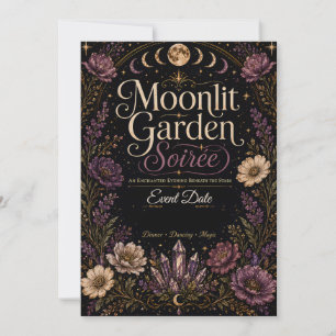 Invitación de Tarjeta Plana para Soirée de Jardín