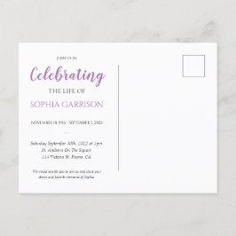 Invitación de Tarjeta Postal de Celebración de Vid
