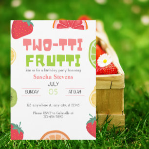 Invitación de Tarjeta Postal de Cumpleaños Two-tti