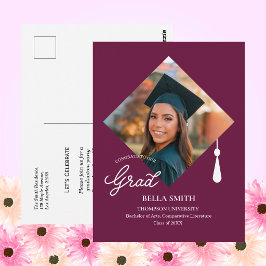 Invitación de Tarjeta Postal de Fiesta de Graduaci