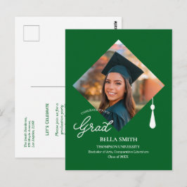 Invitación de Tarjeta Postal de Fiesta de Graduaci