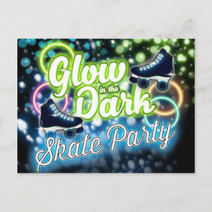 Invitación de Tarjeta Postal de FIESTA DE PATINAJE