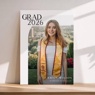 Invitación de Tarjeta Postal de Graduación con Fot