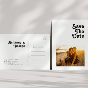 Invitación de Tarjeta Postal de Letra Moderna Retr