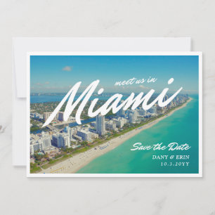 Invitación de Tarjeta Postal de Miami para Guardar