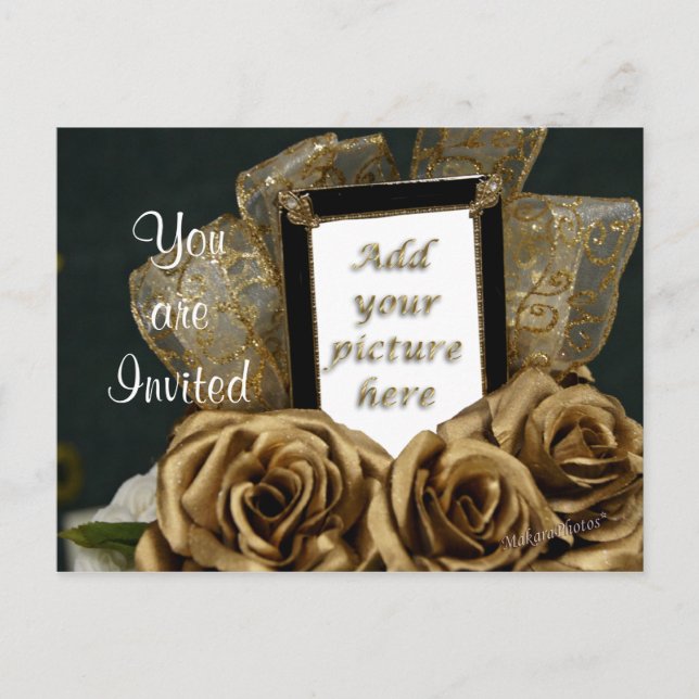 Invitación de tarjeta postal del 50 aniversario: p (Anverso)