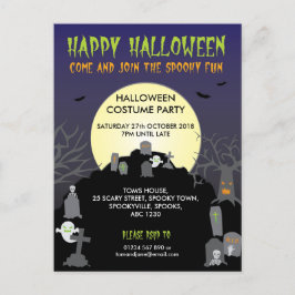 invitación de tarjeta postal 'Feliz Halloween'
