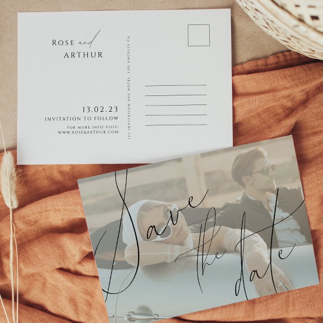 Invitación de Tarjeta Postal para Anunciar Fecha d (Subido por el creador)