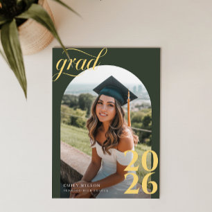 Invitación de Tarjeta Postal para Fiesta de Gradua