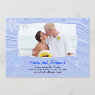 Invitación de tarjetas planas de fotos de bodas de