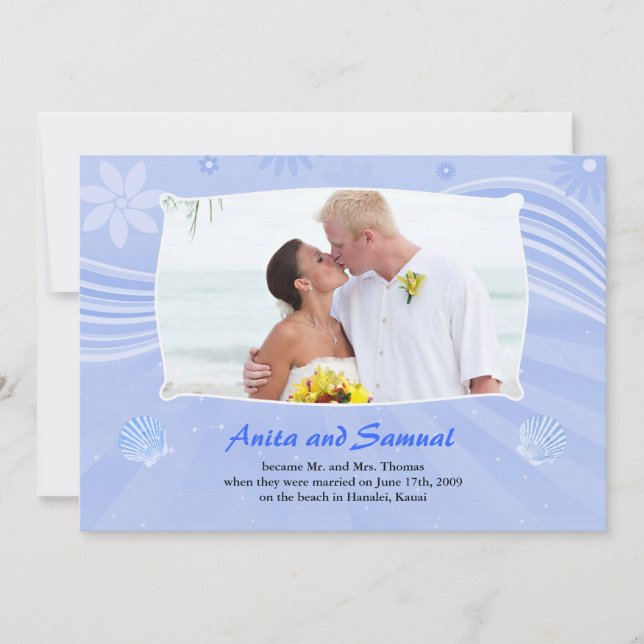 Invitación de tarjetas planas de fotos de bodas de (Anverso)