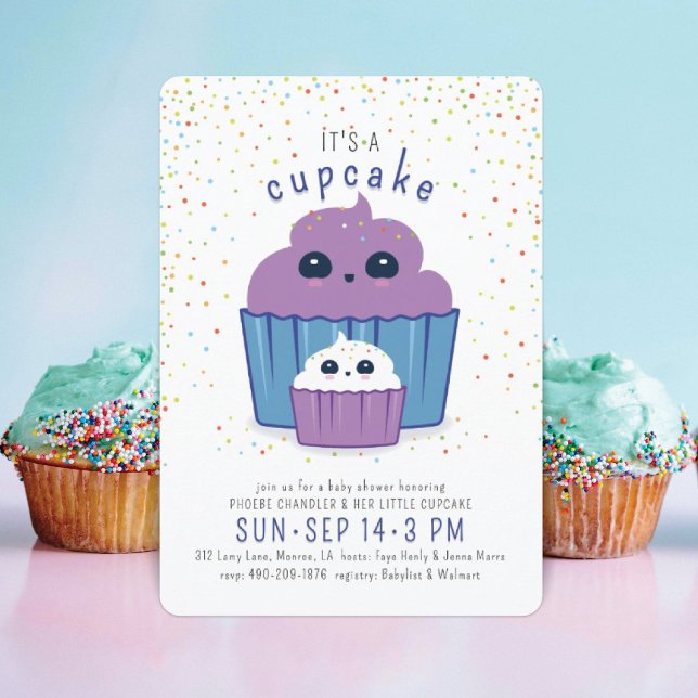 Invitación de Tarta de Cumpleaños para Mamá y Bebé (Subido por el creador)