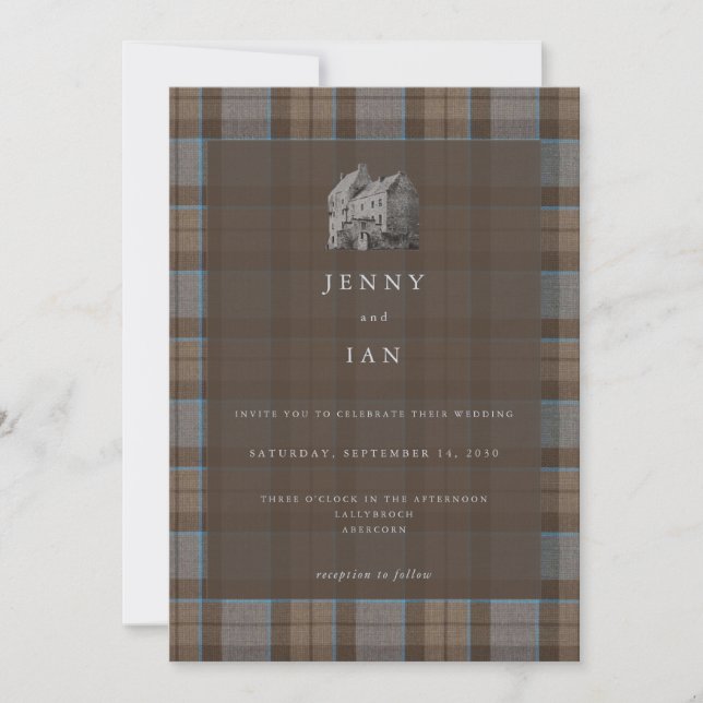 Invitación de Tartán Outlander Lallybroch (Anverso)