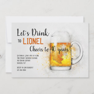 Invitación de Taza de Cerveza