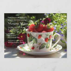 Invitación de Taza de Fresas