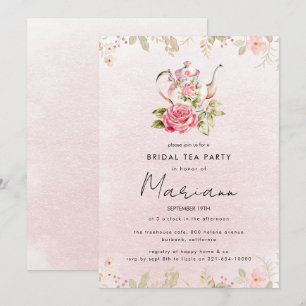 Invitación de Té de Despedida de Soltera con Teter