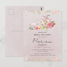 Invitación de Té de Despedida de Soltera con Teter