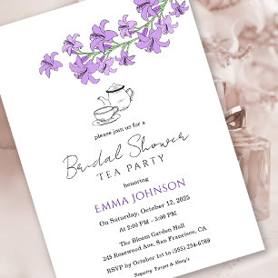 Invitación de Té de Despedida de Soltera Lavanda L