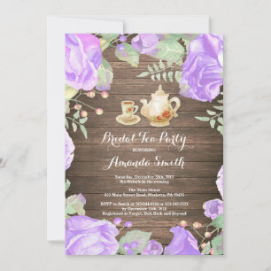 Invitación de Té de Despedida de Soltera Rústica F